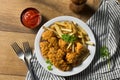 Deep Fried Chicken Tenders and Fries Royalty Free Stock Photo