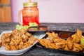 Deep fried chicken tendons Royalty Free Stock Photo