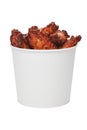 Deep fried chicken wings bucket Royalty Free Stock Photo