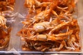 Deep-fried small crabs Royalty Free Stock Photo