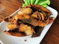 Deep fried fish, appetize and main dish