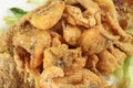 Deep fried freshwater red whole tilapia fish