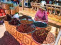 Deep fried insects for sale at the market at Skun in Kampong Cham Province, Cambodia