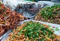 Deep Fried Insects, Street Food Royalty Free Stock Photo