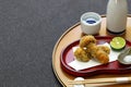 Matsutake mushroom fry, japanese cuisine