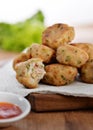 Deep Fried with Meat ball Royalty Free Stock Photo