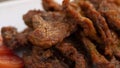 Deep fried minced shrimp paste served with dipping