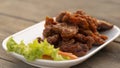 Deep fried minced shrimp paste served with dipping