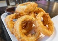 Deep fried onion ring serve