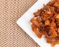 Deep fried pork tendons with delicious taste