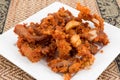 Deep fried pork tendons with delicious taste