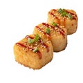 deep fried rice cake with spicy sauce Royalty Free Stock Photo
