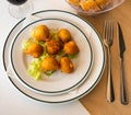 Deep fried salt cod croquettes Bunuelos de bacalao Royalty Free Stock Photo