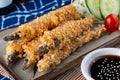 Deep fried shishamo fish. Royalty Free Stock Photo
