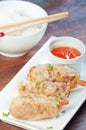 Deep fried shrimp covered with ground pork Royalty Free Stock Photo