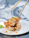 Deep fried shrimp covered with ground pork Royalty Free Stock Photo