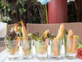Deep fried shrimp spring rolls Royalty Free Stock Photo