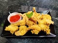 Deep Fried Shrimp with Tomato Sauce