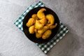 Deep fried shrimps in a bowl Royalty Free Stock Photo