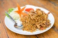 Deep fried Soft Shell Crab with garlic and pepper, chili. Royalty Free Stock Photo