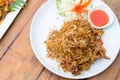 Deep fried Soft Shell Crab with garlic and pepper. Royalty Free Stock Photo