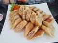 Deep fried spring rolls with glass noodles