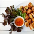 Deep fried spring rolls Royalty Free Stock Photo