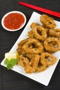 Oriental Deep Fried Squid Rings Royalty Free Stock Photo