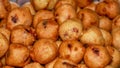 Deep fried traditional Indian dish called poornalu made with jaggery