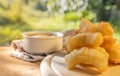 Deep-fried traditional Thai dough stick