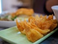 Deep fried wontons Royalty Free Stock Photo