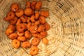 Deep frying medu vada in the pan. Medu Vada is a savoury snack from South India, very common street food Royalty Free Stock Photo