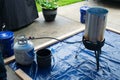 Deep frying a homemade turkey safely. Full setup and gear