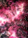 Deep galaxy pink watercolor background