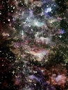 Deep galaxy violet watercolor background