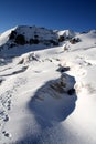 Deep glacier crack at Mount Kazbek