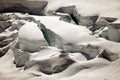 Deep glacier crevasses on Jungfraujoch, Switzerland