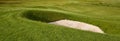 Deep golf bunker Royalty Free Stock Photo