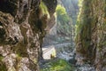 Deep Gorge in the mountains of Italy. Royalty Free Stock Photo
