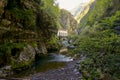 Deep Gorge in the mountains of Italy. Royalty Free Stock Photo