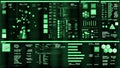 Deep green futuristic interface/Digital screen/HUD