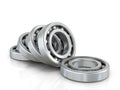 Deep groove ball bearings isolated white fonom. Royalty Free Stock Photo