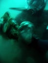 Deep horror wreck diving scuba diver