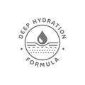 Deep hydration formula for skin care cosmetics label