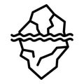 Deep ice berg icon outline vector. Sea mountain