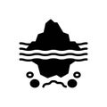 Black solid icon for Deep, iceberg and ocean