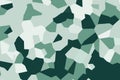 Deep jungle green pixelate crystallized pattern with sharp faceted edges. Abstract digital concept