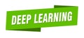 deep learning banner template. deep learning ribbon label. Royalty Free Stock Photo