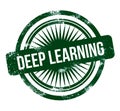 Deep learning - green grunge stamp