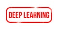Deep learning - red grunge rubber, stamp Royalty Free Stock Photo